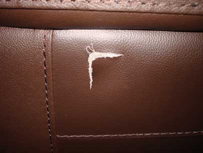 Our Work, Fixing Leather Furniture Tears